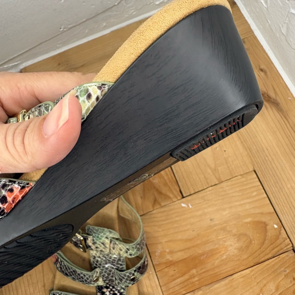 Wedge Slide Sandals in Snake Print - Women - Picture 10 of 12